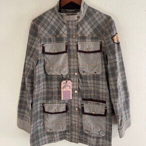 DOUBLE D RANCH Sporting Lodge Plaid Field Jacket; Lots of Pockets: NWT!! Small